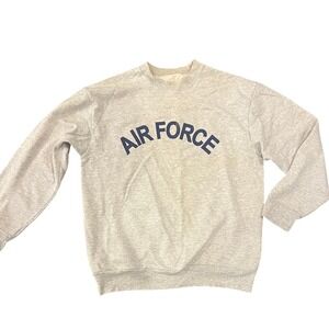 VTG Air Force‎ Crewneck Sweatshirt Gray Graphic Pullover Top Men's XL